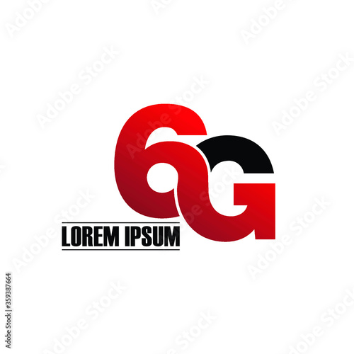 Letter 6G logo icon design vector. monogram logo vector illustration.