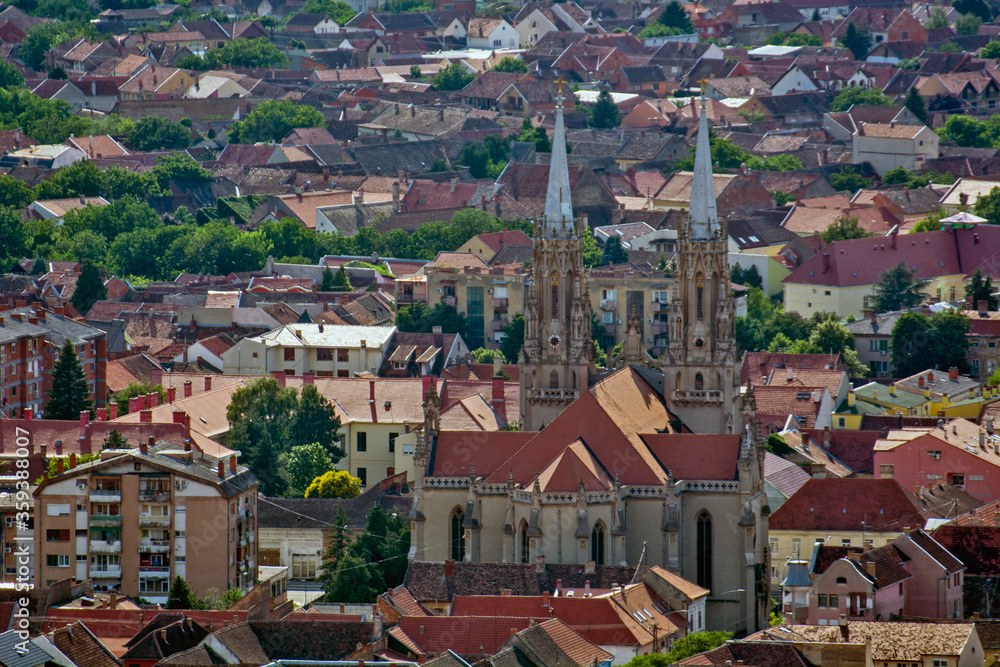 View of the cathedral and the city