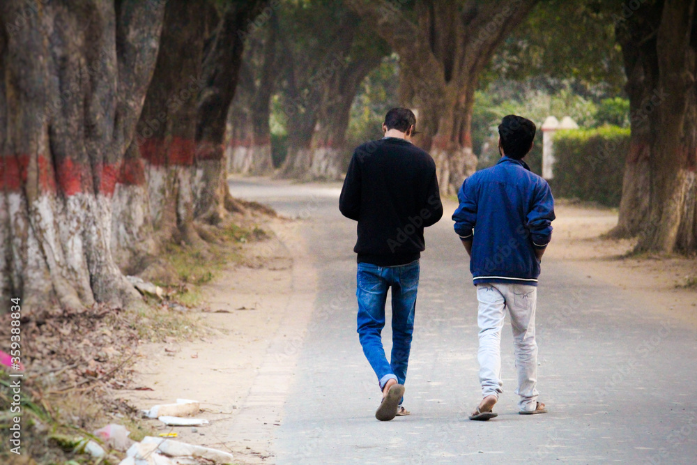 Fototapeta premium Two Friends Walking