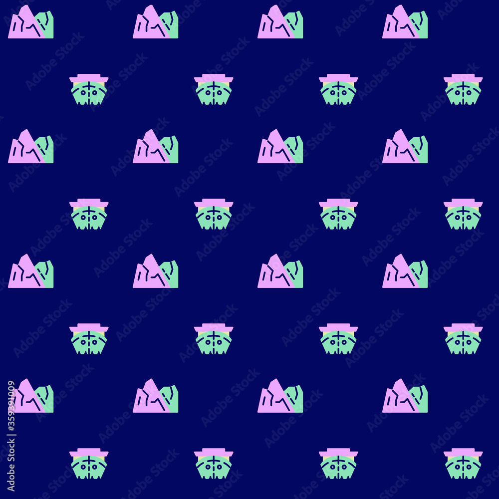 Ocean travel icons pattern. Cruise ship travel seamless background. Seamless pattern vector illustration Ocean travel icons pattern. Cruise ship travel seamless background. Seamless pattern vector illustration