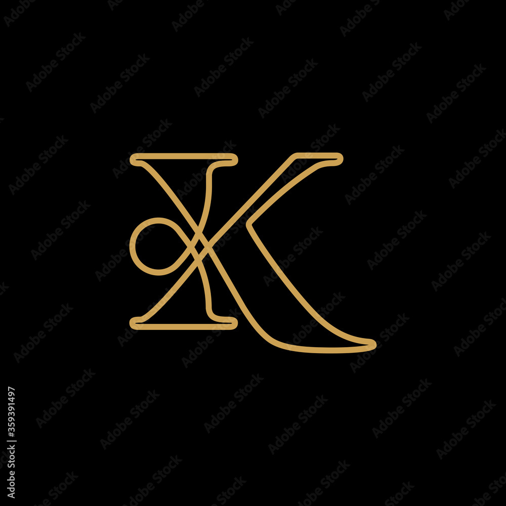 monogram initial letter K logo design monogram initial letter K logo design