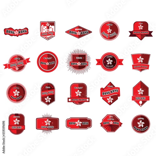 hong kong labels set