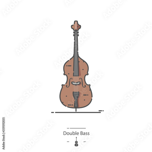 Double Bass - Line color icon