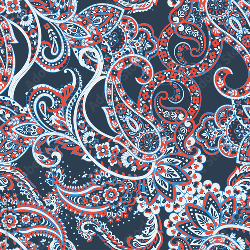 Paisley Floral oriental ethnic Pattern.