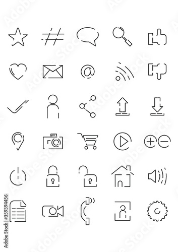 social media icons set