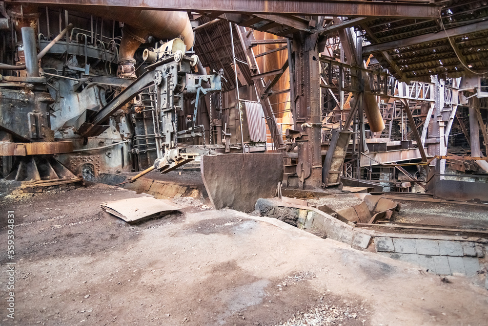 Old blast furnace workshop on Old Mining and metallurgical plant Old blast furnace workshop on Old Mining and metallurgical plant