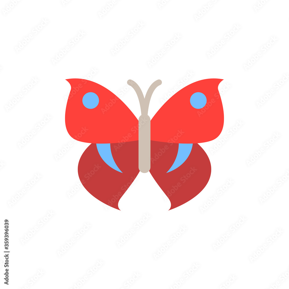 Fototapeta premium Butterfly, insect icon. Simple color vector elements of lepidoptera icons for ui and ux, website or mobile application