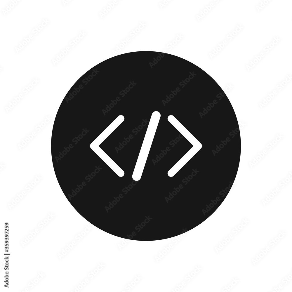 Coding vector icon, simple sign for web site and mobile app. Coding vector icon, simple sign for web site and mobile app.