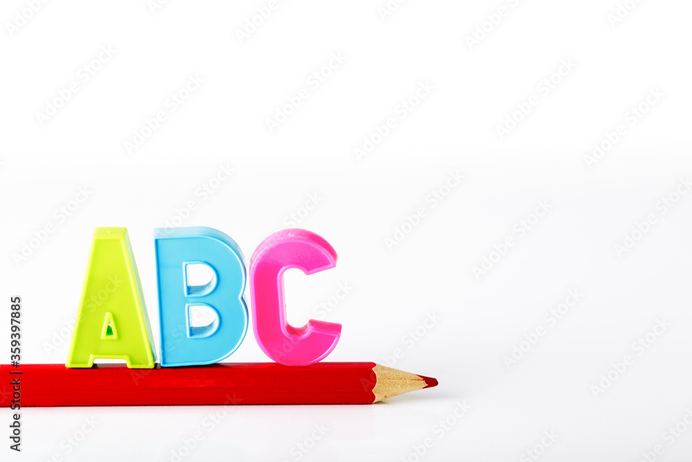 language learning concept language learning back to school letters on the pencil