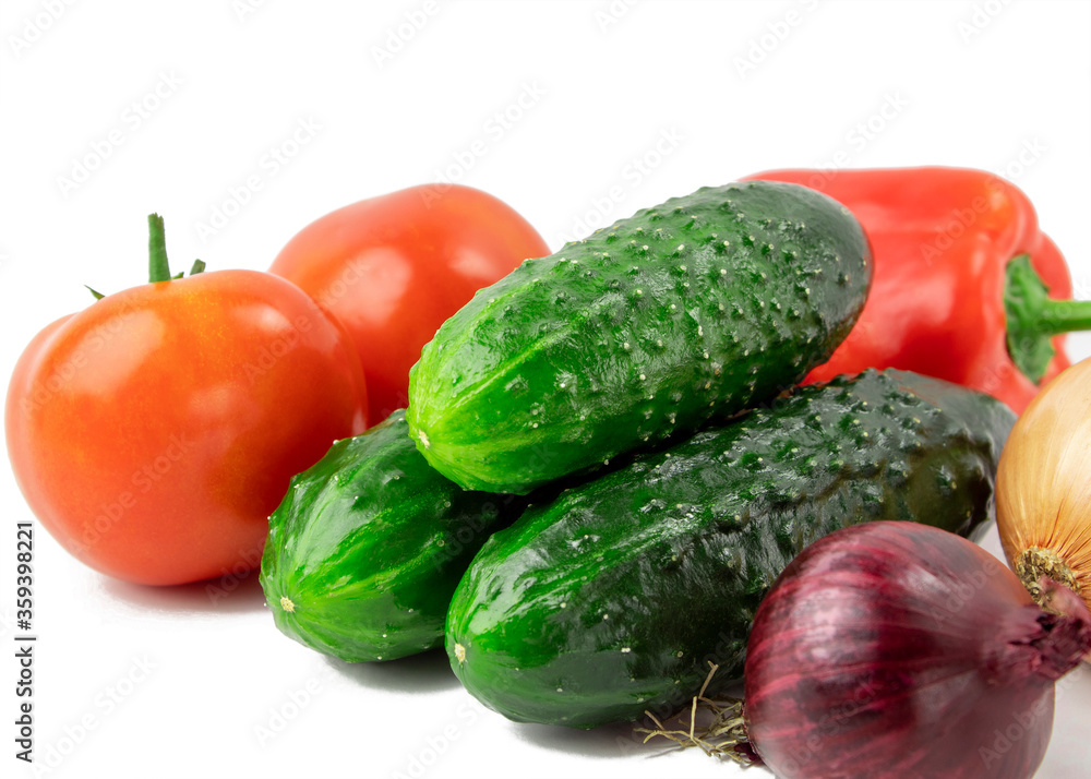 Vegetables from your garden side view Vegetables from your garden side view