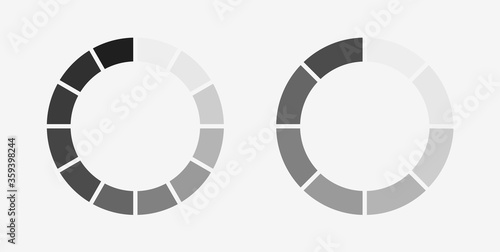Loading icons isolated on transparent background. Loading bar icons. Flat vector illustration