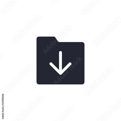 Download folder icon. Vector Illustration