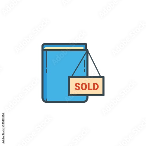 book with sold sign
