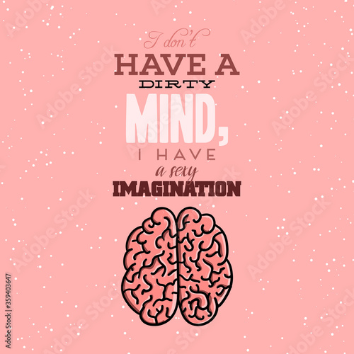 Funny quote. Typography for poster, invitation, greeting card or t-shirt. Vector lettering design with funny doodle hand-drawn picture