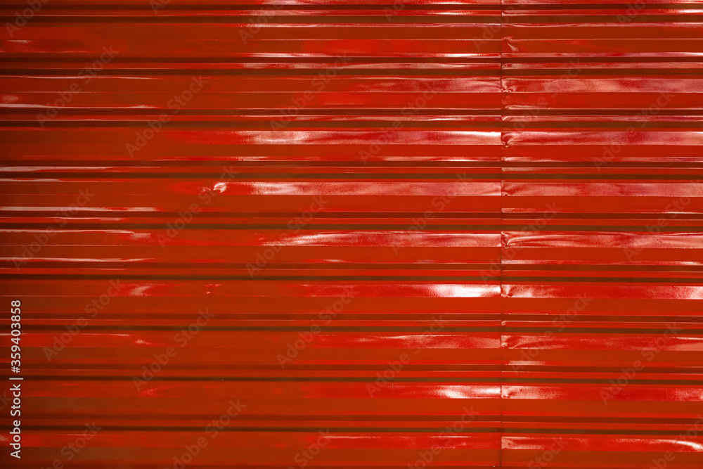 Galvanized red color sheet surface for product display arrangement