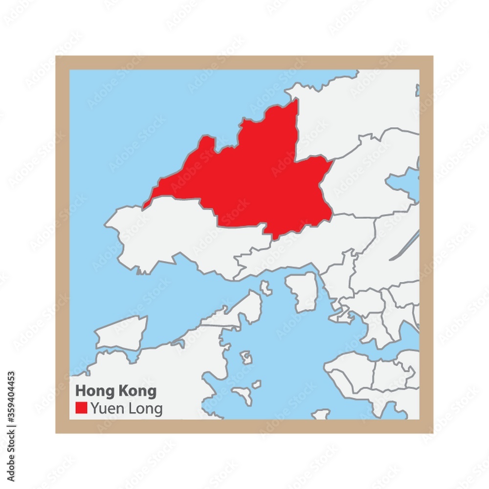 Obraz premium yuen long state map