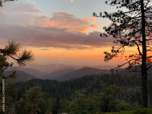 sunset in the mountains, California
