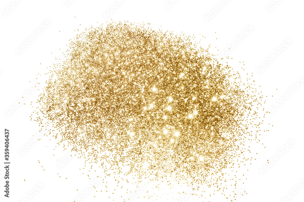 Background with gold glitter on white background for your design Background with gold glitter on white background for your design