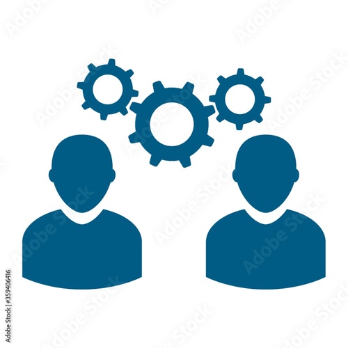 business people with cogwheel