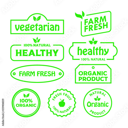 Organic product label or stamp