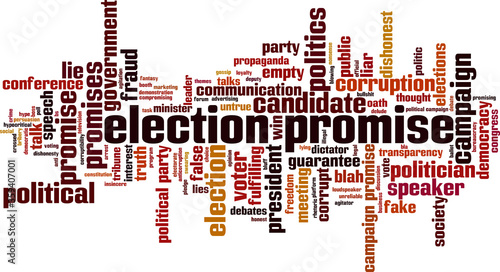 Election promise word cloud