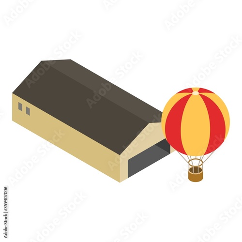Aerostat icon. Isometric illustration of aerostat vector icon for web
