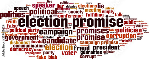 Election promise word cloud