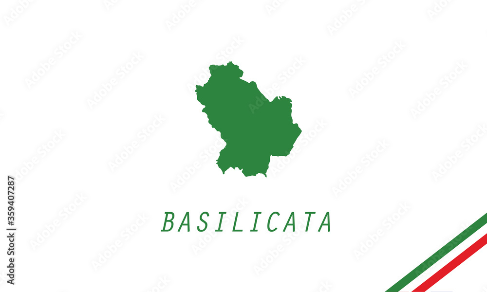 Basilicata map Mexico state vector illustration 