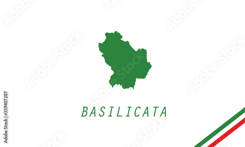 Basilicata map Mexico state vector illustration 
