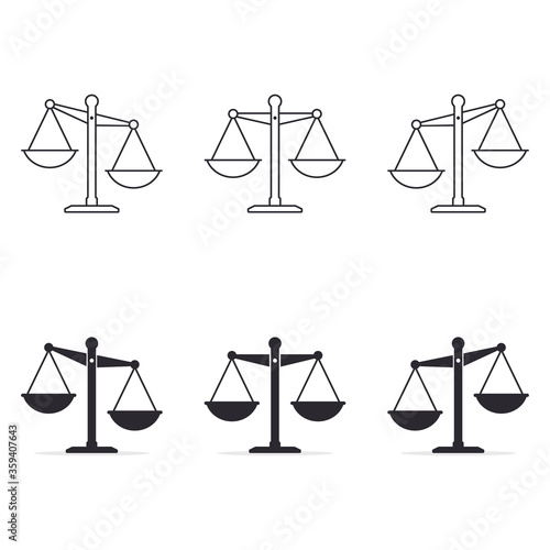 Scales Icon set, Vector scale isolated on white bacground