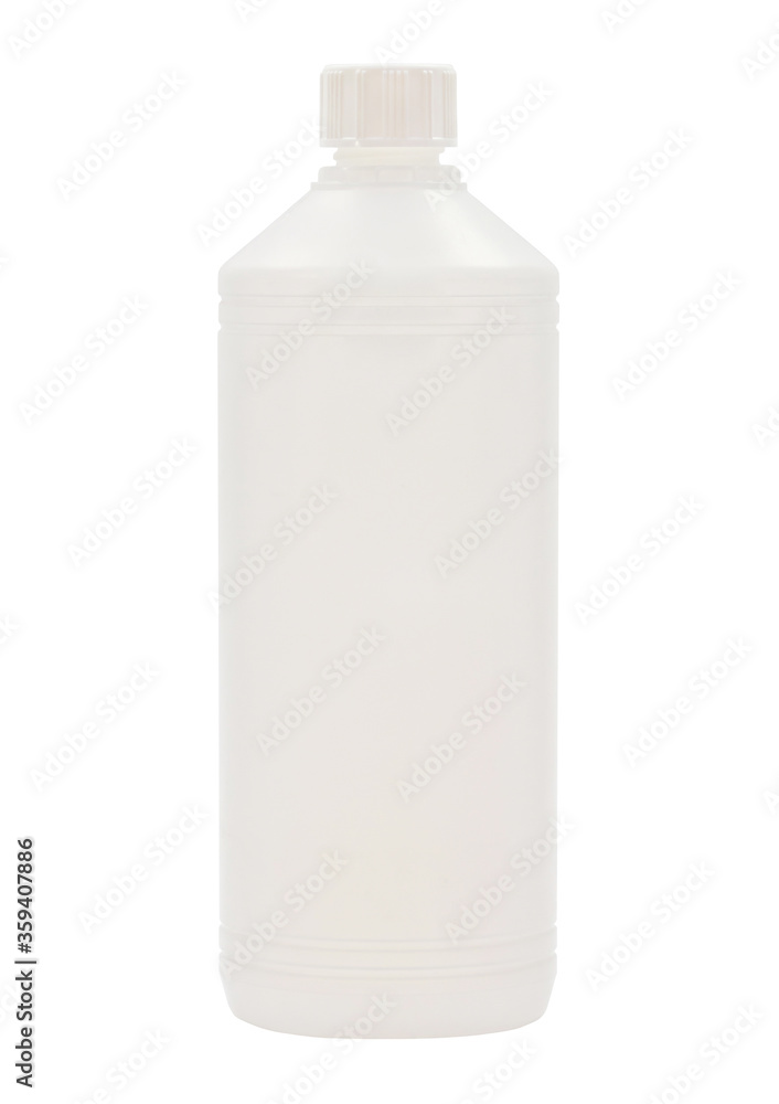 White plastic bottle isolated White plastic bottle isolated