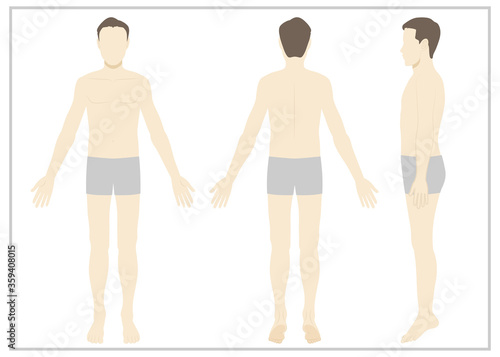 男性 / 全身 / 下着 / 顔なし