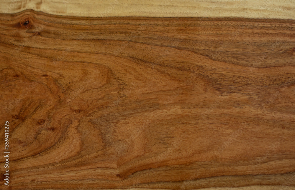 Fototapeta premium Walnut wood texture. Super long walnut planks texture background.