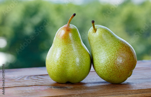pears on natural backgound