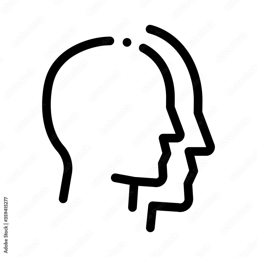 human head copy silhouette icon vector. human head copy silhouette sign. isolated contour symbol illustration human head copy silhouette icon vector. human head copy silhouette sign. isolated contour symbol illustration