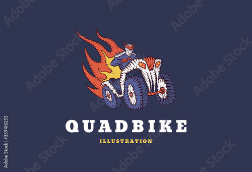 ATV Logotype. An emblem for a Quad bike. Vector illustration (ID: 359416253)
