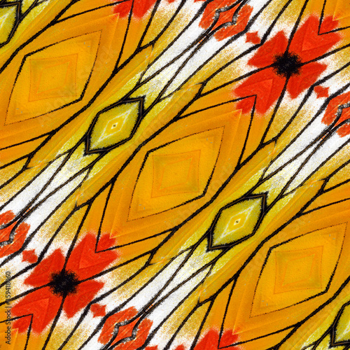 Beautiful Orange and Yellow pattern background made from Painted Jezebel butterfly wings photo