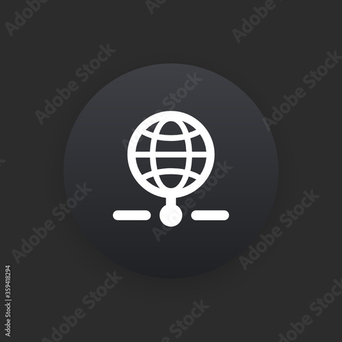 Public Network -  Matte Black Web Button