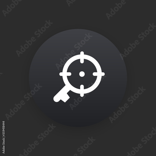 Key Target - Matte Black Web Button