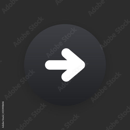 Arrow Forward -  Matte Black Web Button