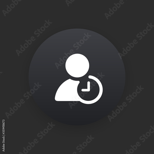 Time Management -  Matte Black Web Button