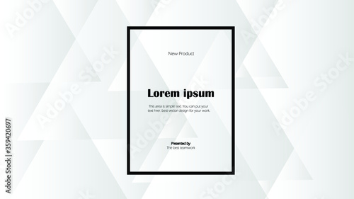 Modern white abstract background in full HD size, vector template for your design work, presentation, website or others.