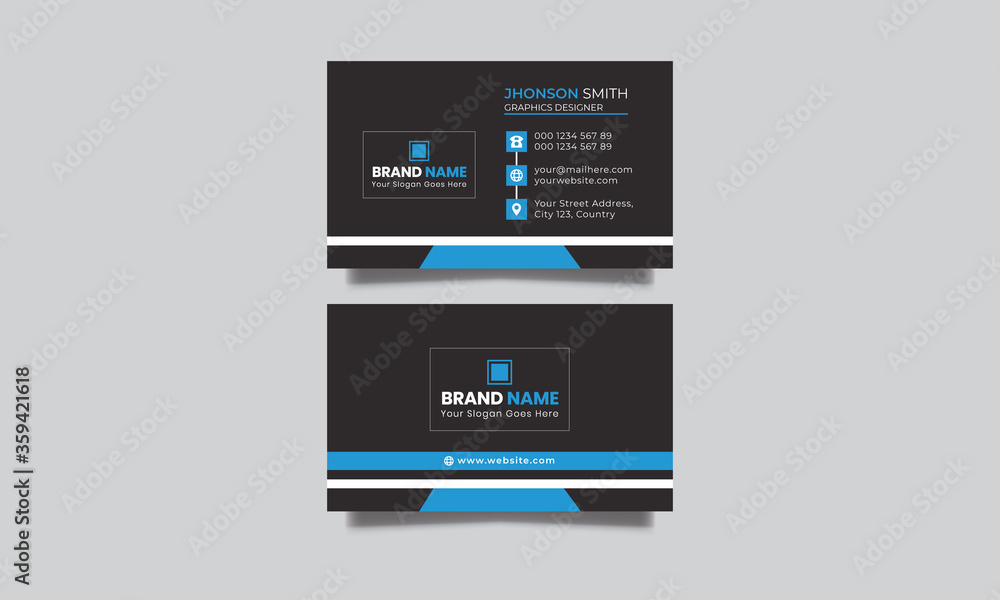 Double-sided creative business card template Double-sided creative business card template