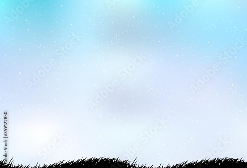 Light BLUE vector texture with milky way stars. Shining colored illustration with bright astronomical stars. Pattern for astrology websites.