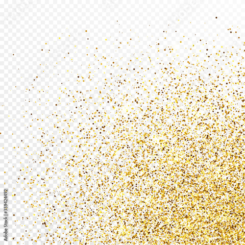 Gold glitter celebratory confetti background