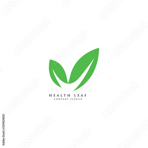 natural herbal logo design illustration vector