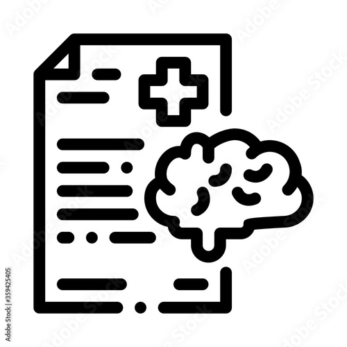 dementia medical report icon vector. dementia medical report sign. isolated contour symbol illustration
