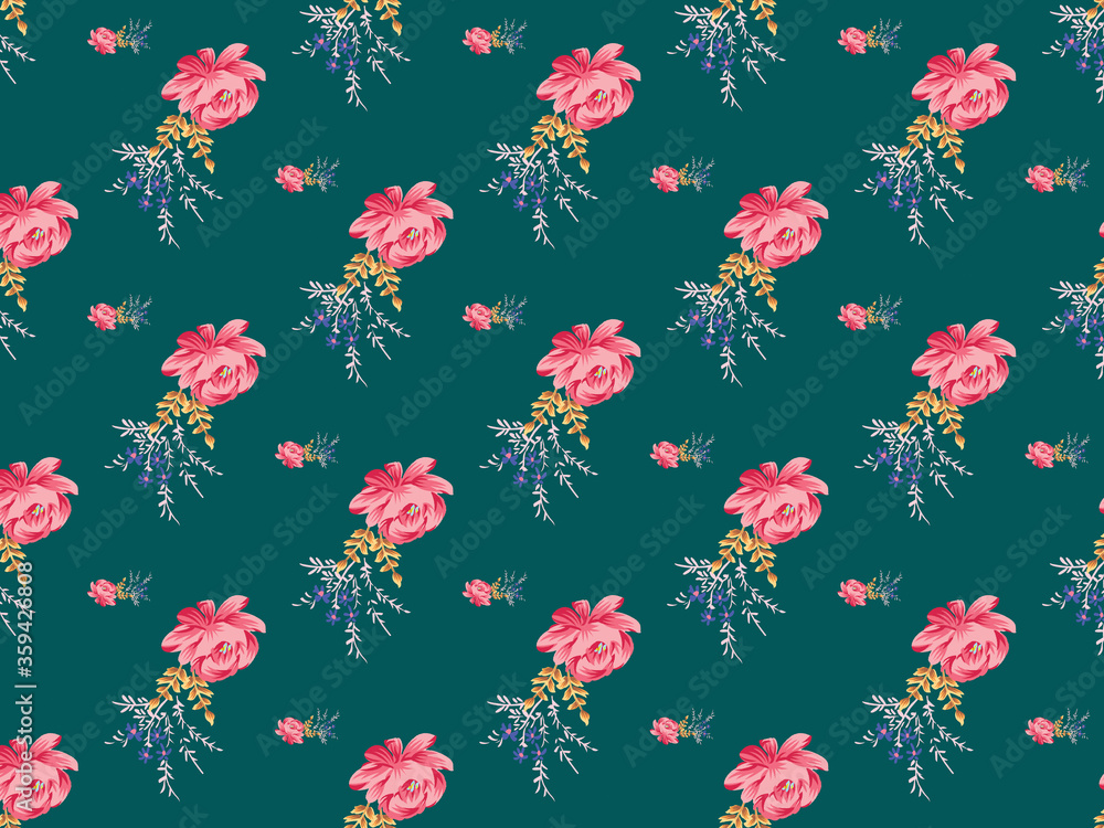 Fototapeta premium beautiful Seamless floral pattern background image ..