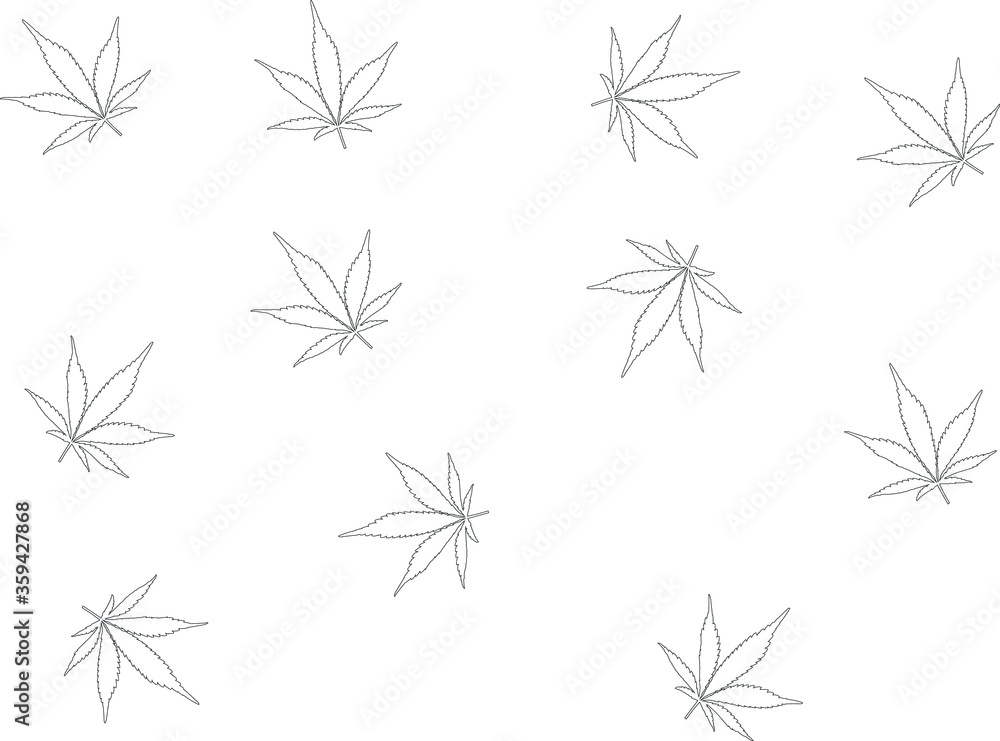 Marijuana pattern. Cannabis leaf on the green background. Vector Illustration. Marijuana pattern. Cannabis leaf on the green background. Vector Illustration.