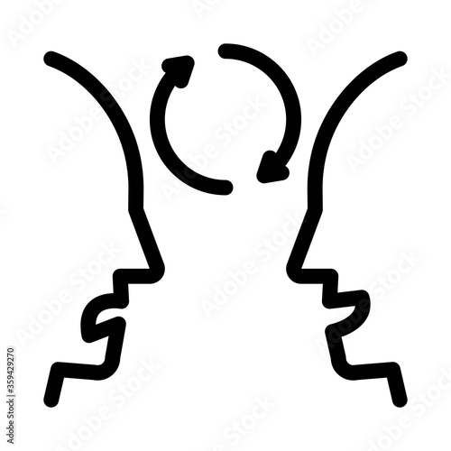 human dementia icon vector. human dementia sign. isolated contour symbol illustration